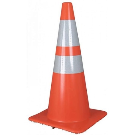 Accuform FBC225 Traffic Cone With Reflective Collar, 28 in H, Orange, MUTCD and State Standard FBC225